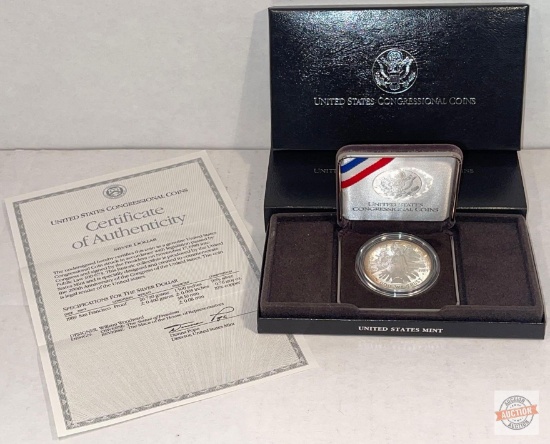 Silver - 1989s Silver Proof Dollar, US Congressional Coins