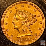 Gold - 1853 $2 1/2 Dollar Gold Uncirculated Liberty Head US Gold coin