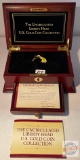 Wood crafted display Box to hold gold coins if desired