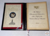 The Official Bicentennial Day Commemorative Medal, July 4, 1976, certified & signed in folio