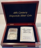Silver - 1783 18th Century Shipwreck SILVER Coin, Mexico BR Genuine NGC