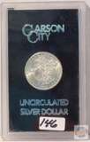Silver Dollar - Carson City 1885cc Uncirculated Morgan in case, scarce date