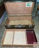 Military Trunk - Vintage trunk with green wool blanket