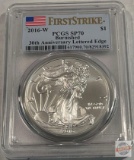 Silver - Early Issue American Eagle Silver Dollar, 2016w SP70, First Strike