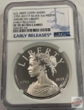 Silver - PF70 Early Releases American Liberty Proof Silver Medal, 2017p PF70, 1 troy