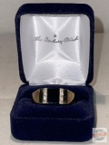 Jewelry - Men's ring, Large ring by Danbury Mint, Maverick onyx & diamond