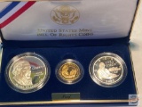 Gold/Silver - Proof 1993 $5 gold coin, $1 Silver coin, Half-Dollar silver coin US Mint Proof Set