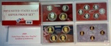 Silver - 2009s US Mint Silver Proof Set, 18 coins (8-90% silver) in 4 hard plastic cases