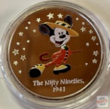Silver - 2003 Mickey Mouse Silver Proof Medallion Colorized, 1941 The Nifty Nineties