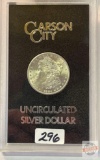 Silver Dollar - Carson City 1884cc Uncirculated Morgan in case