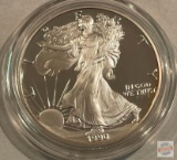 Silver - 1990s American Eagle .999 Silver 1 troy oz Proof Bullion Coin,