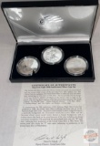 US Mint American Eagle 20th Anniversary Silver Coin Set, 2006, 3 coin set 1 oz .999
