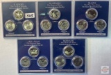 Statehood Quarters, 5 - 3 quarter coin sets - 2003 Uncirculated and Proof issued from 3 mints