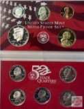 Silver - 2001s US Mint Silver Proof Set, 10 coins (7-90% silver)