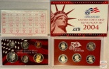 Silver - 2004s US Mint Silver Proof Set, 11 coins 7-90% silver