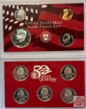Silver - 1999s US Mint Silver Proof Set, 9 coins (7-90% silver)