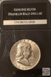1962 Silver Benjamin Franklin Half-Dollar Genuine Uncirculated in hard plastic slab by PCS