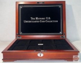 Wood Crafted Collector storage box to Hold 8 slabbed coins