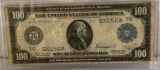 1914 $100 Last Large size Federal Reserve Note, Chicago G292540A, encased