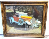 Collectibles - Photo art, Car, framed, 23.75