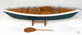 Collectibles - wooden Kayak replica with oar