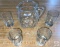 Vintage glass Juice pitcher ad 4 juice glasses