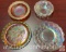 3 Vintage iridescent dish ware - Thumbprint plate 8