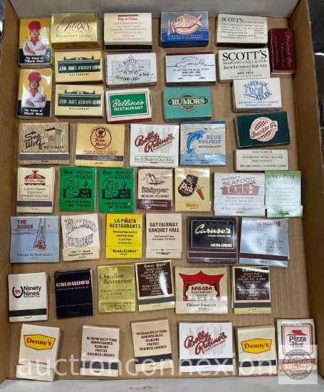 Matchbooks - assorted vintage advertising restaurant matchbooks