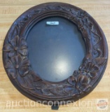 Ornate Floral Relief carved oval picture frame, 14