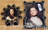 Decorator picture frames - 2 jeweled frames 4.5