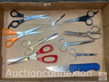 10 items - 9 Scissors and 1 Knife