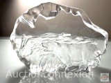 Shayrich etched crystal sculpture, Bear