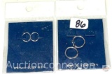 Jewelry - 2 pr. sterling silver small wire earrings