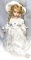 Doll - Porcelain Collector Doll, Bride with doll stand, 16