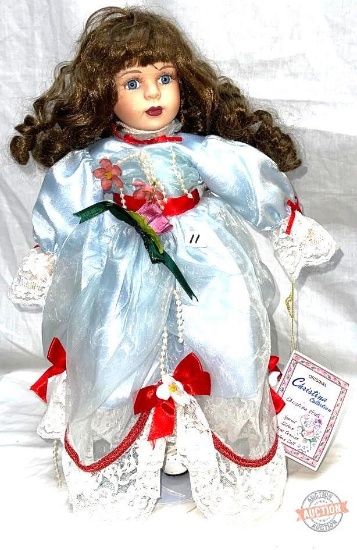 Doll - Porcelain Collector Doll, Christina Verdi, 16"h