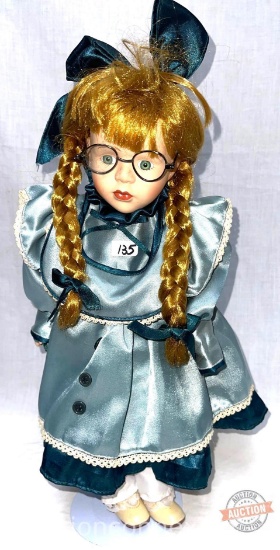 Doll - Porcelain Collector Doll, 15"h