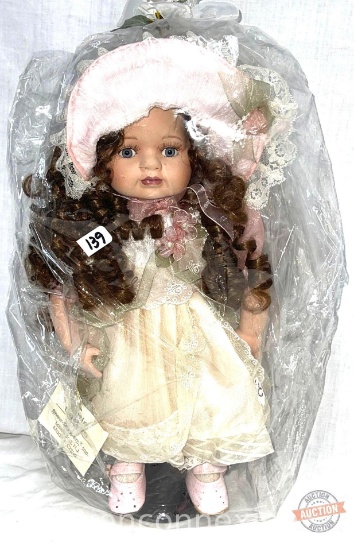 Doll - Porcelain Collector Doll, 14"h