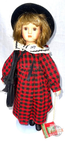 Doll - Porcelain Collector Doll, 17"h