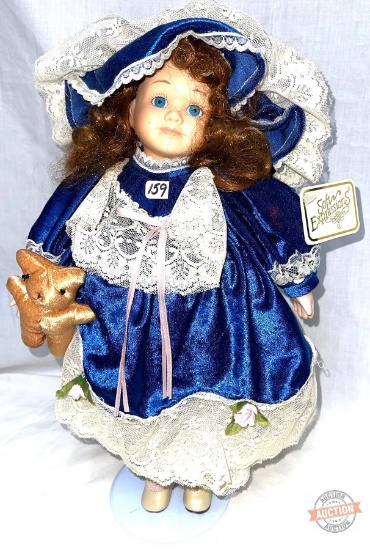 Doll - Porcelain Collection Doll, 16"h Dan Dee Soft Expression