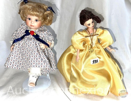 Dolls - 2 - Porcelain signed and numbered