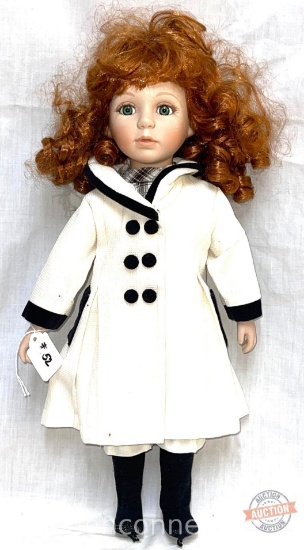 Doll - Porcelain Collector Doll, Geppeddo, 17"h