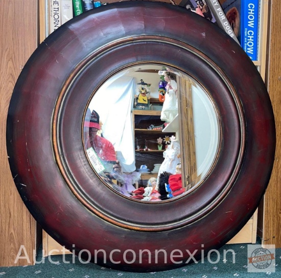 Large Beveled Decor wall mirror, Round 38"