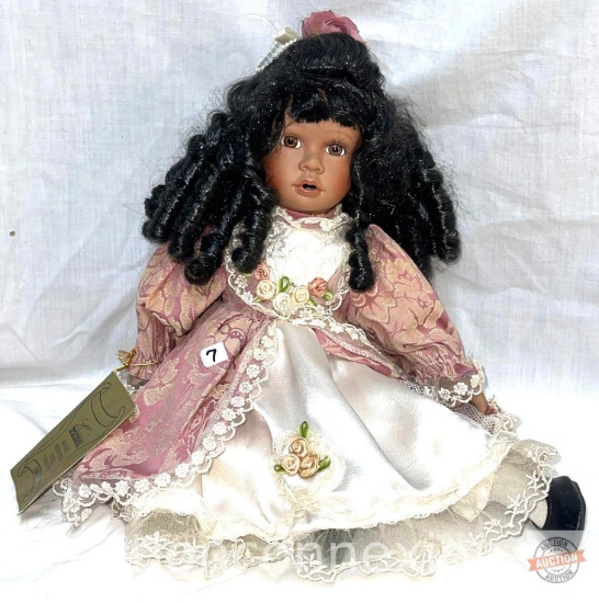Doll - Porcelain Collector Doll, Seymour Mann, 11" sitting