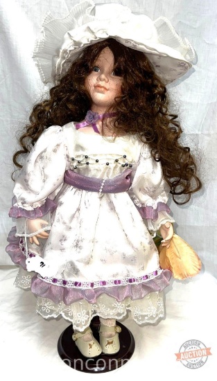 Doll - Porcelain Collector Doll, 22"h