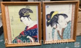 Artwork - 2 Japanese prints on silk