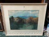 Artwork - Landscape trees and Mountains