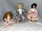 Dolls - 3 Porcelain Collector Dolls