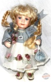 Doll - Porcelain Collector Doll, marked Geppeddo