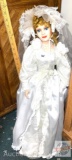 Doll - Large Porcelain Collector Doll, Bride, 27