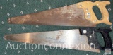 Tools - 2 Vintage hand saws, 26